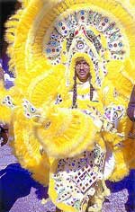 Yellow Pocahontas Mardi Gras Indians